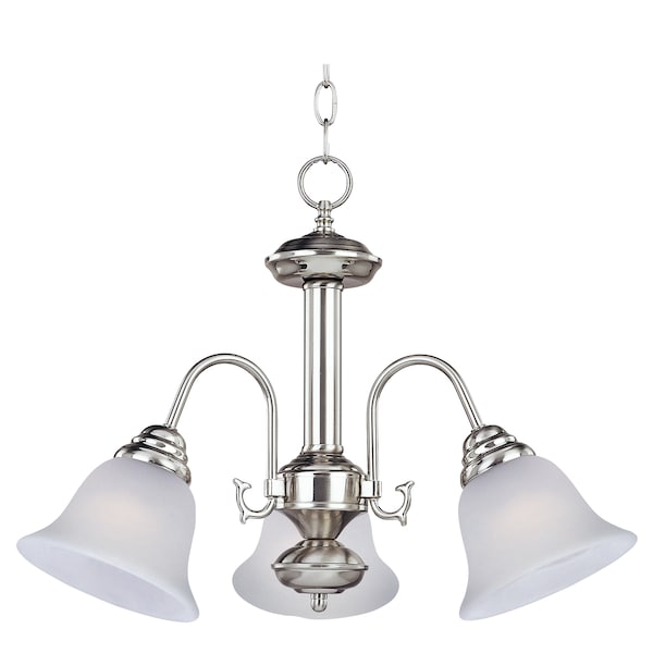 Maxim Malaga 3-Light 20" Wide Satin Nickel Chandelier 2697FTSN - main